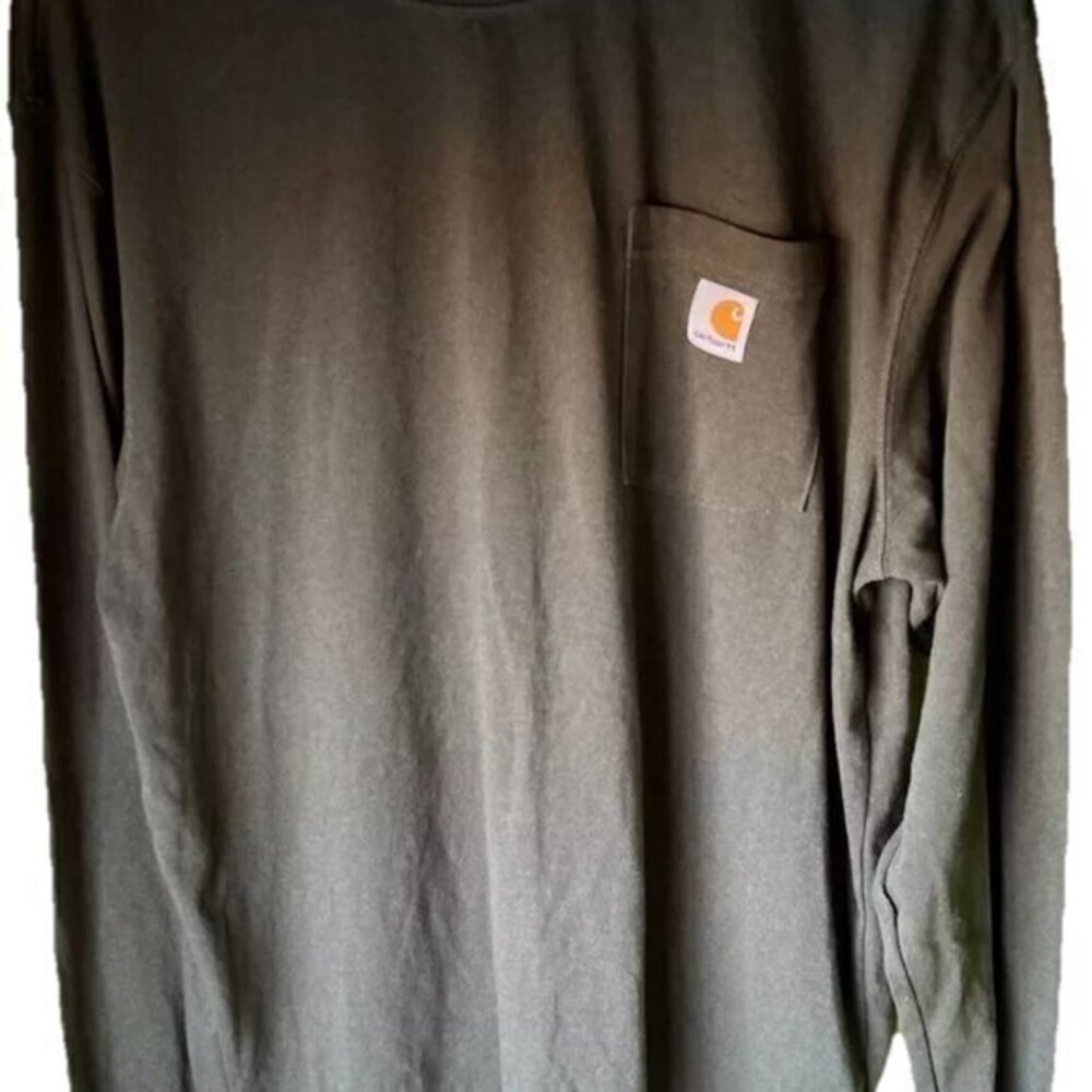 Vintage Carhart Men’s Sz L Long Sleeve Olive Dark Green Shirt Original Fit